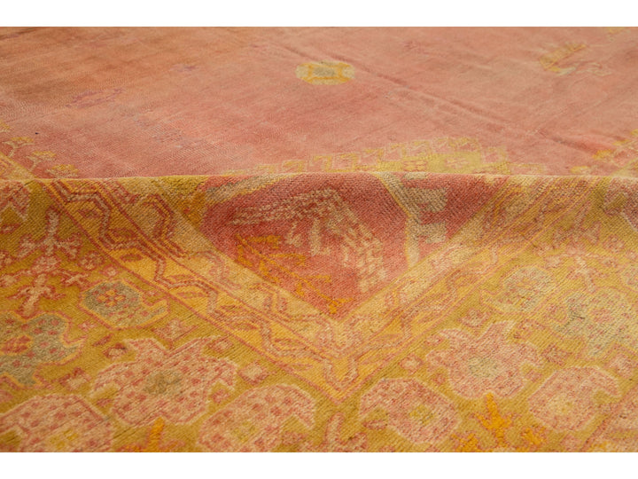 Antique Turkish Oushak Wool Rug 12 X 14