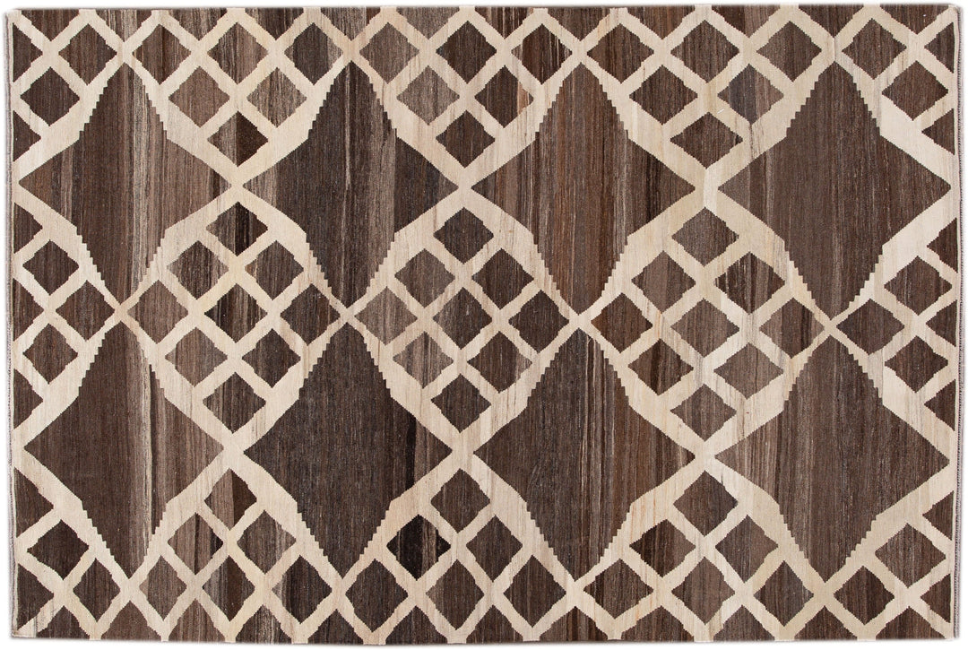 Modern Flatweave Kilim Wool Rug 7 X 10