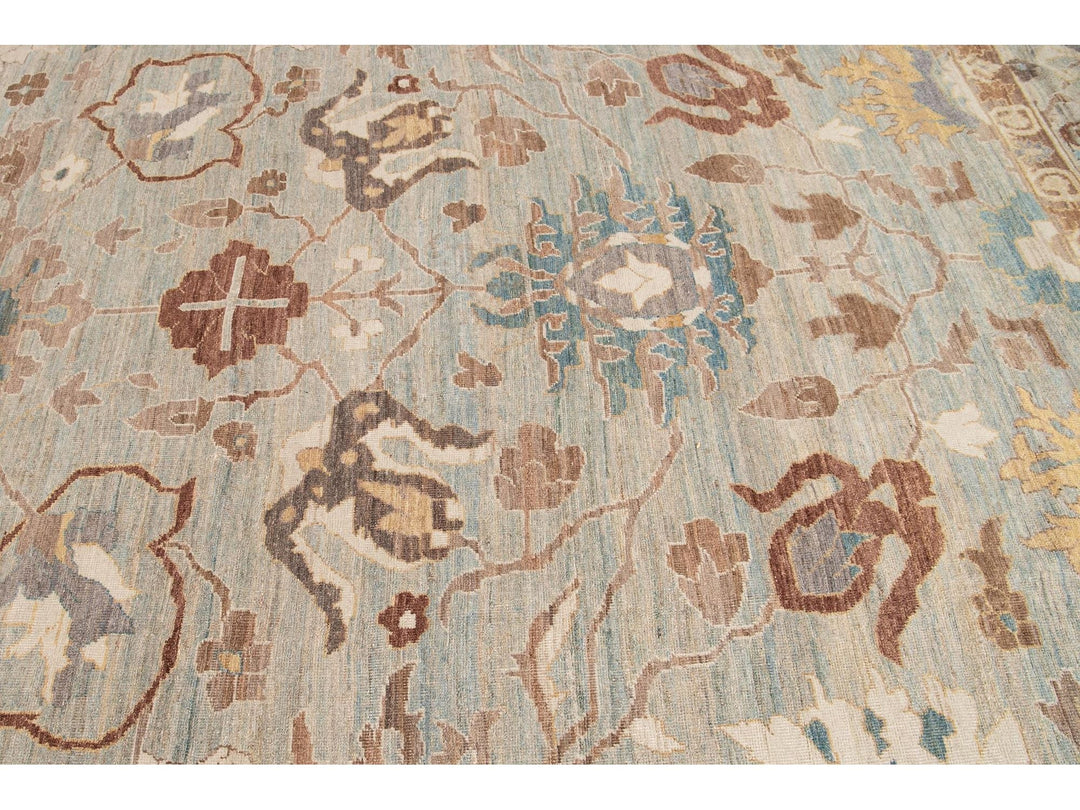 Modern Oversize Sultanabad Wool Rug 13 X 23