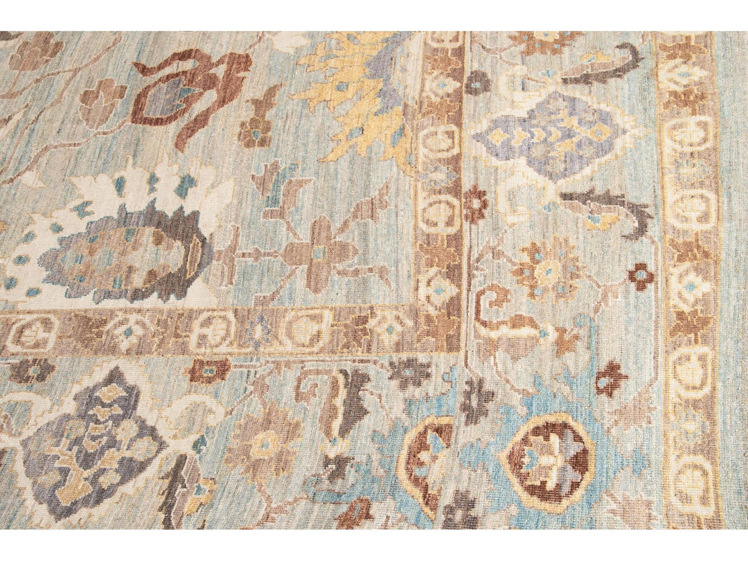 Modern Oversize Sultanabad Wool Rug 13 X 23