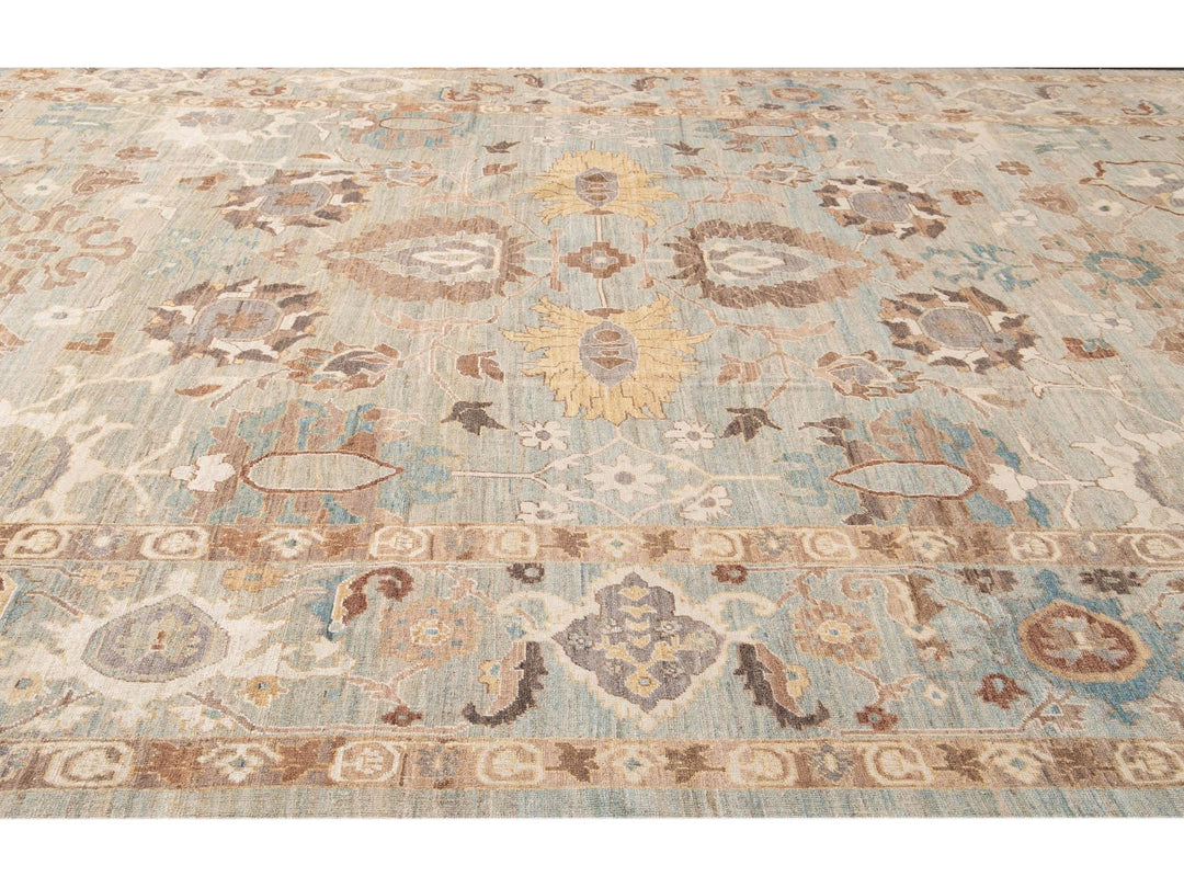 Modern Oversize Sultanabad Wool Rug 13 X 23