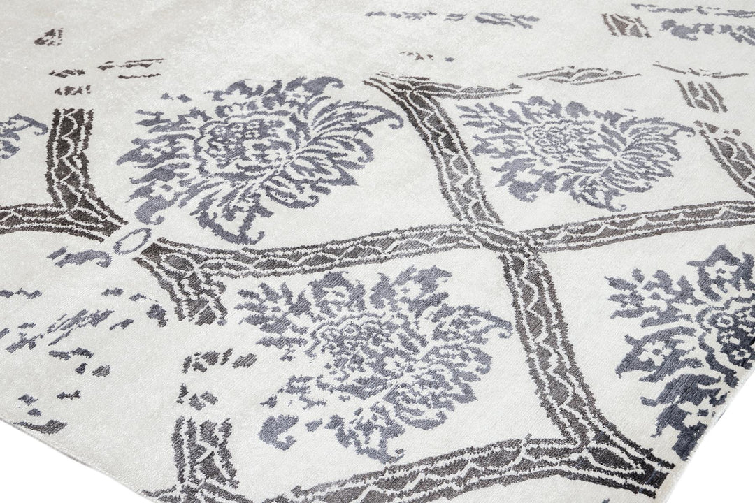 21st Century Modern Indian Silk Rug 10 X 14