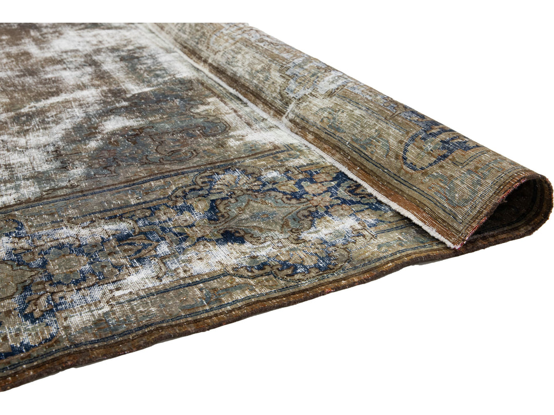 Antique Kerman Wool Rug 10 X 13