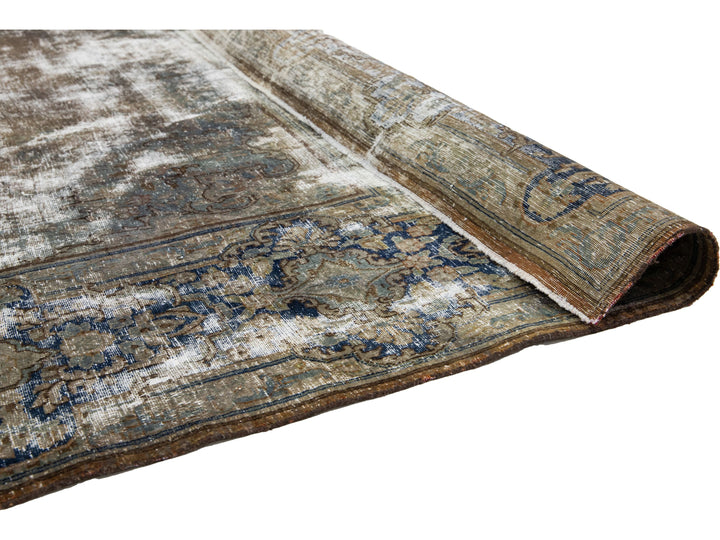 Antique Kerman Wool Rug 10 X 13