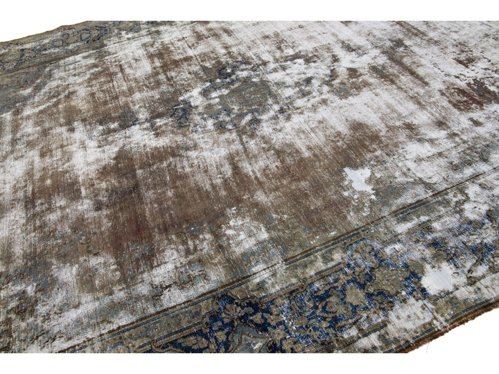 Antique Kerman Wool Rug 10 X 13