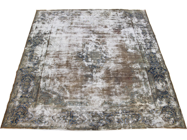 Antique Kerman Wool Rug 10 X 13