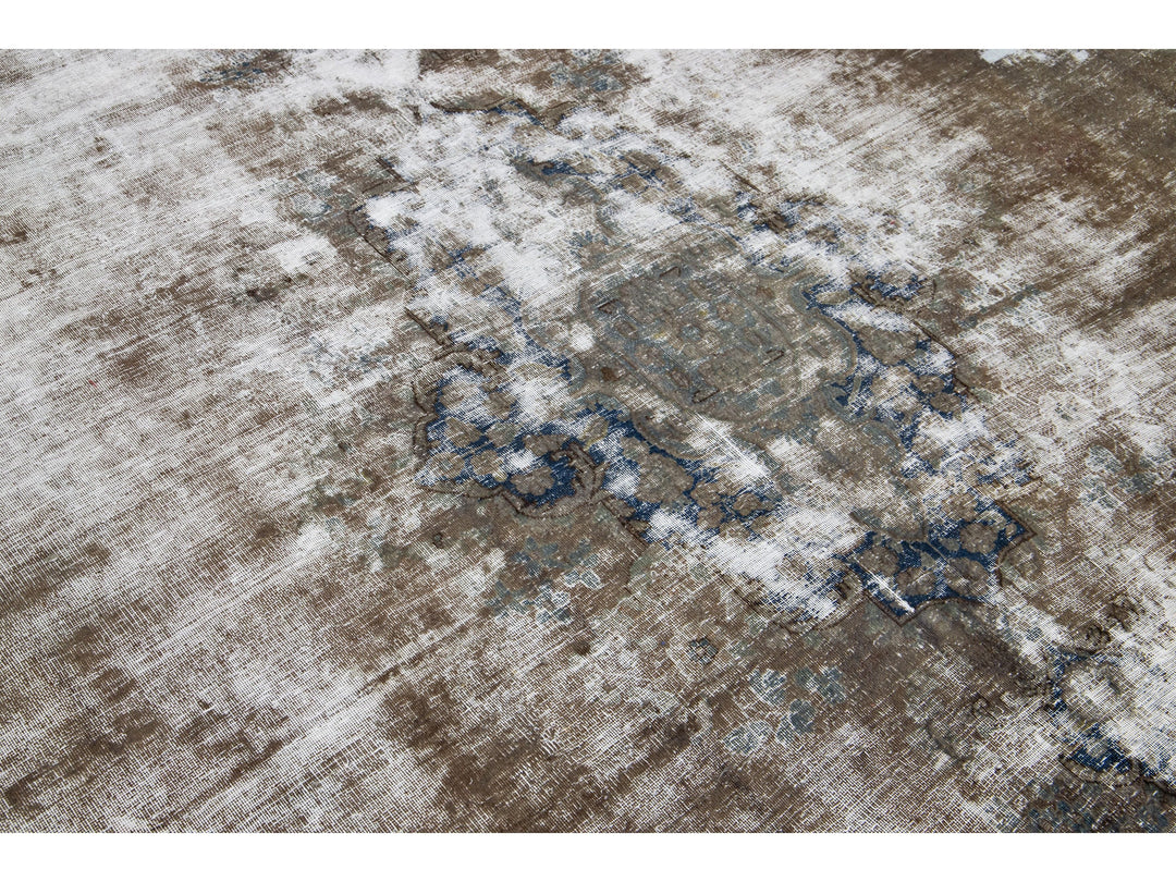 Antique Kerman Wool Rug 10 X 13