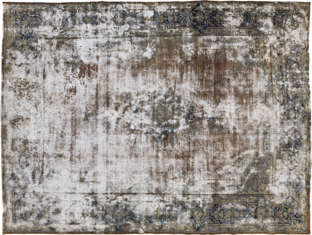 Antique Kerman Wool Rug 10 X 13