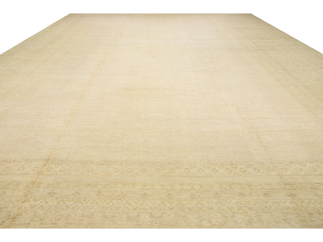 Modern Khotan Wool Rug 18 X 24