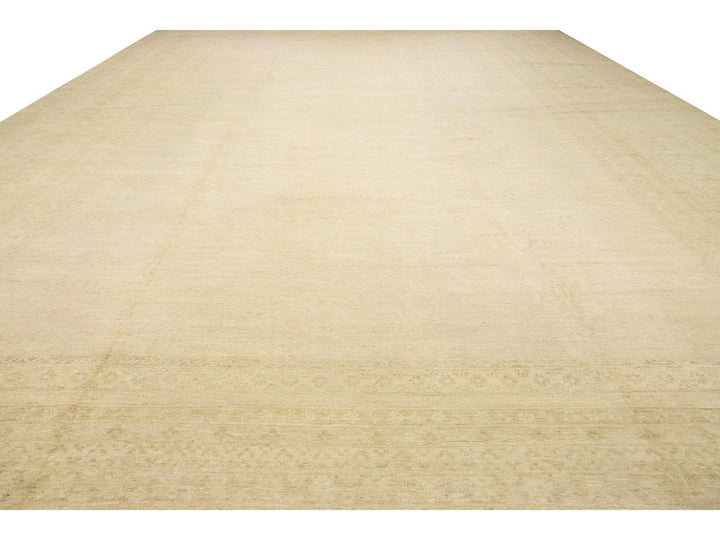 Modern Khotan Wool Rug 18 X 24