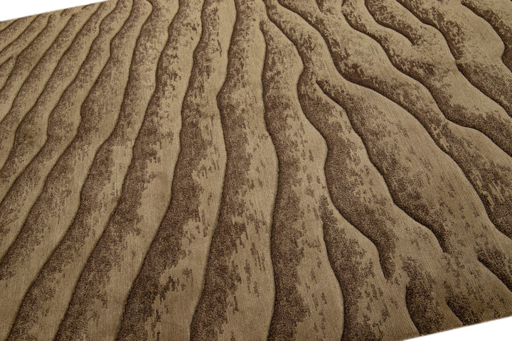 Modern Indian Wool Rug 6 X 9