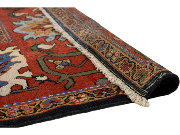 Antique Sultanabad Wool Rug 13 X 22