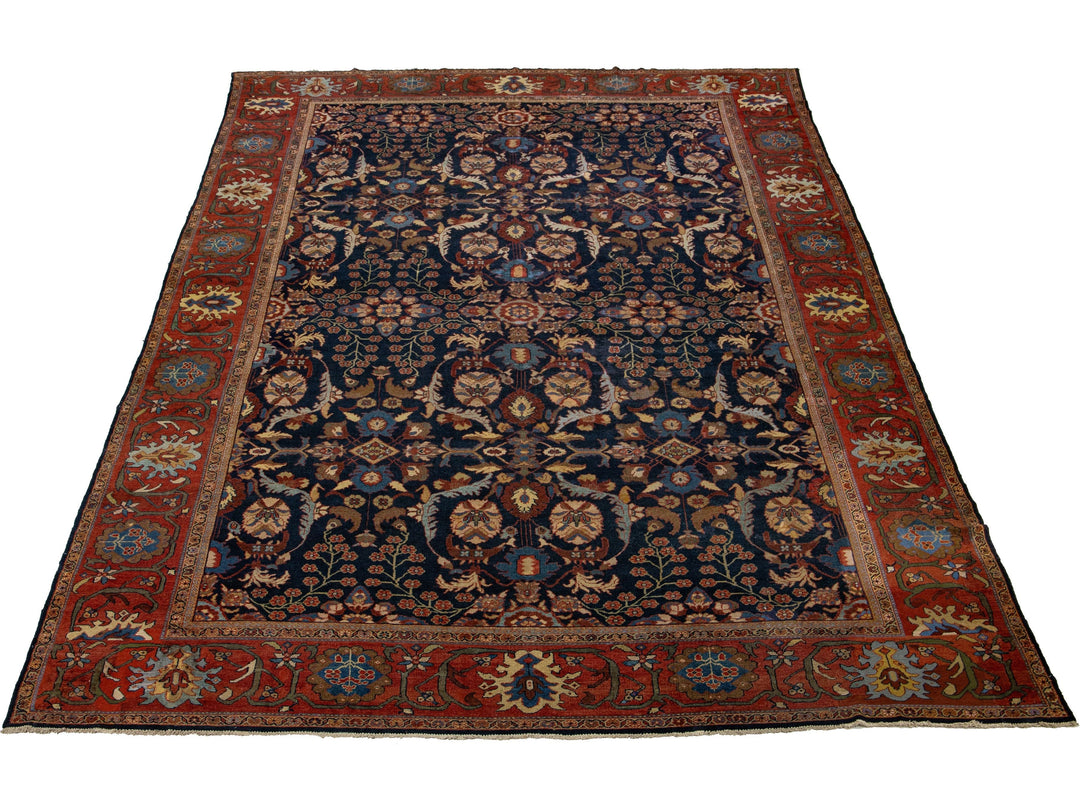 Antique Sultanabad Wool Rug 13 X 22