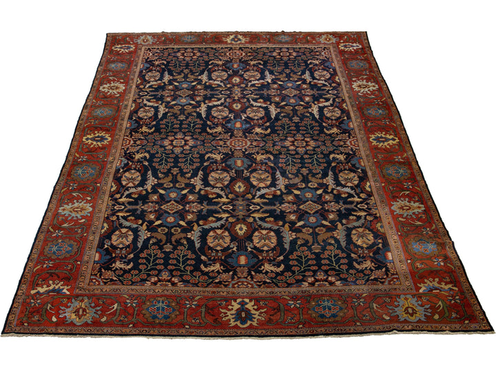 Antique Sultanabad Wool Rug 13 X 22