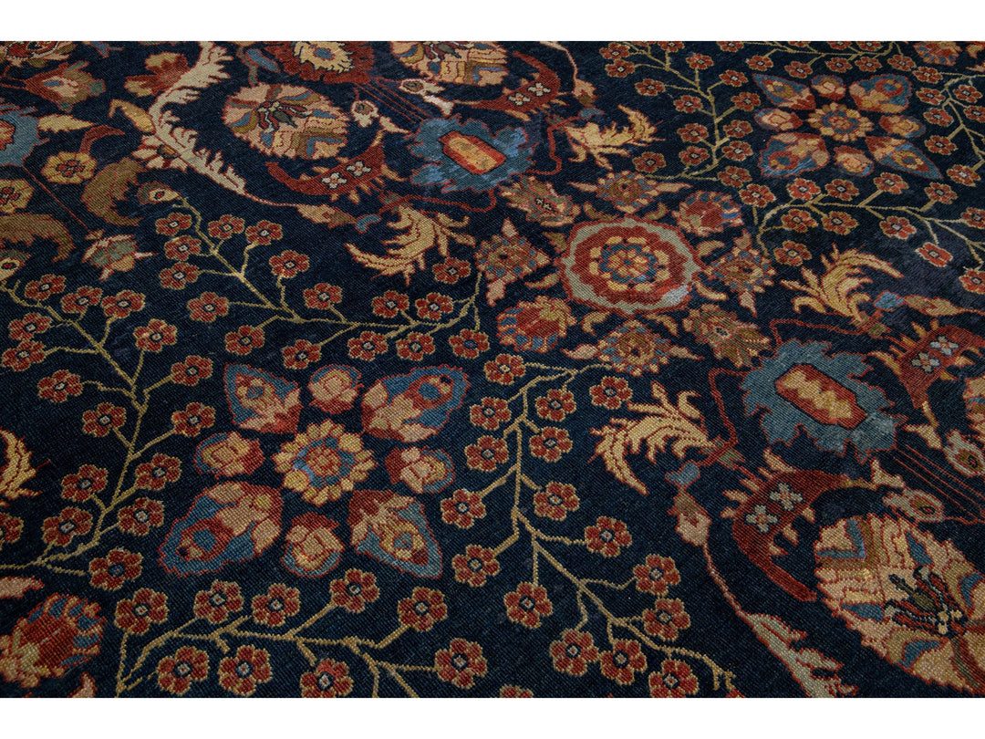 Antique Sultanabad Wool Rug 13 X 22