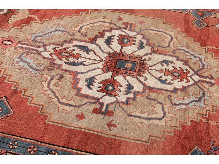Antique Serapi Wool Rug 10 X 15