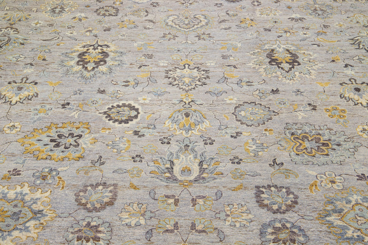 Modern Indian Artisan Wool Rug 9 X 12