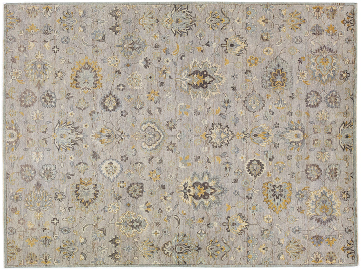 Modern Indian Artisan Wool Rug 9 X 12