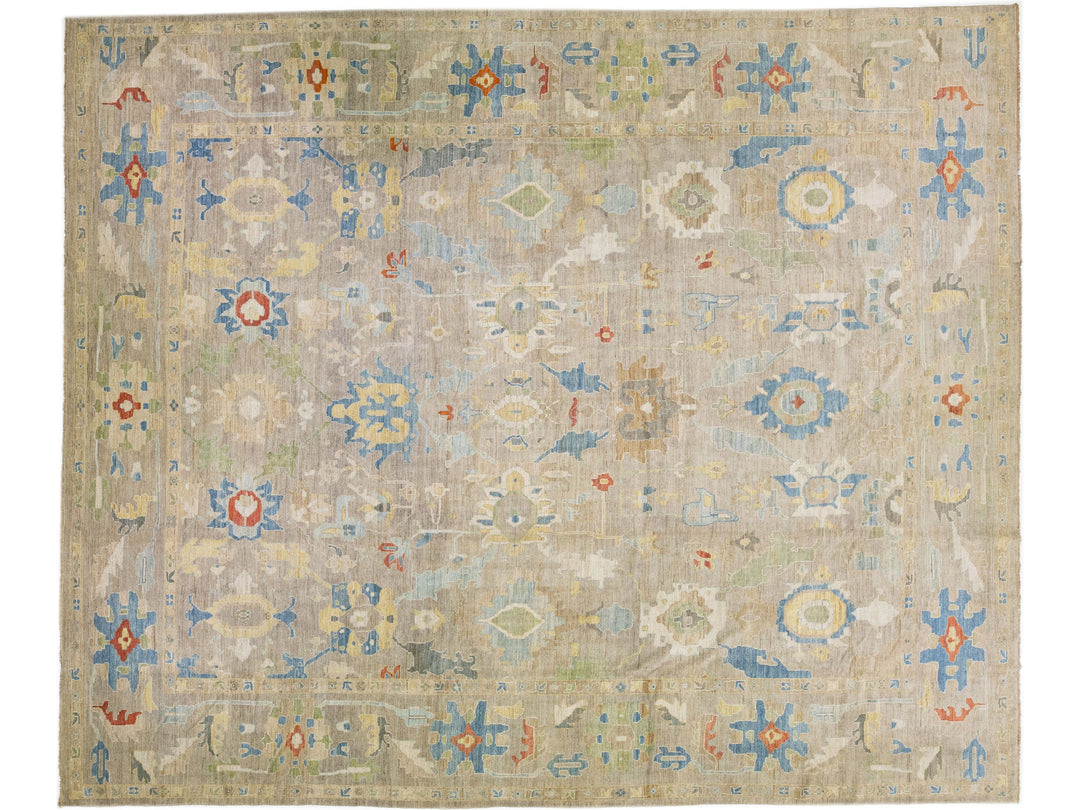 Modern Sultanabad Wool Rug 16 X 19