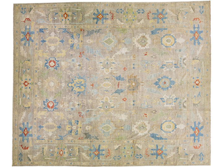 Modern Sultanabad Wool Rug 16 X 19
