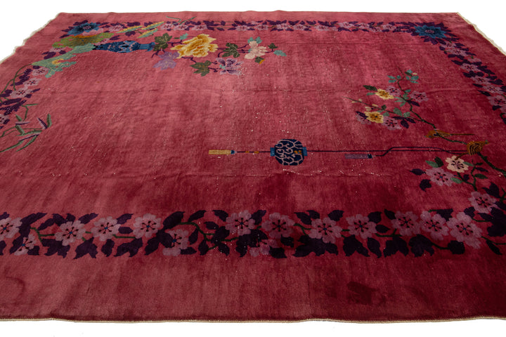 Antique Art Deco Chinese Rug 9 X 12