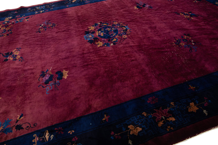 Antique Art Deco Chinese Rug 10 X 15