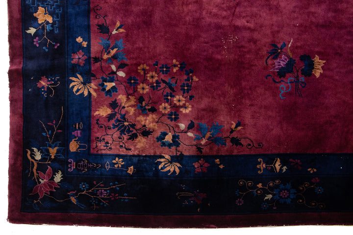 Antique Art Deco Chinese Rug 10 X 15