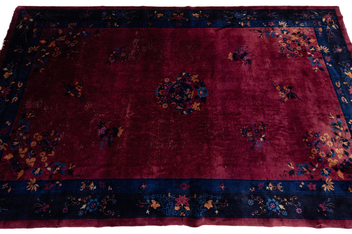 Antique Art Deco Chinese Rug 10 X 15