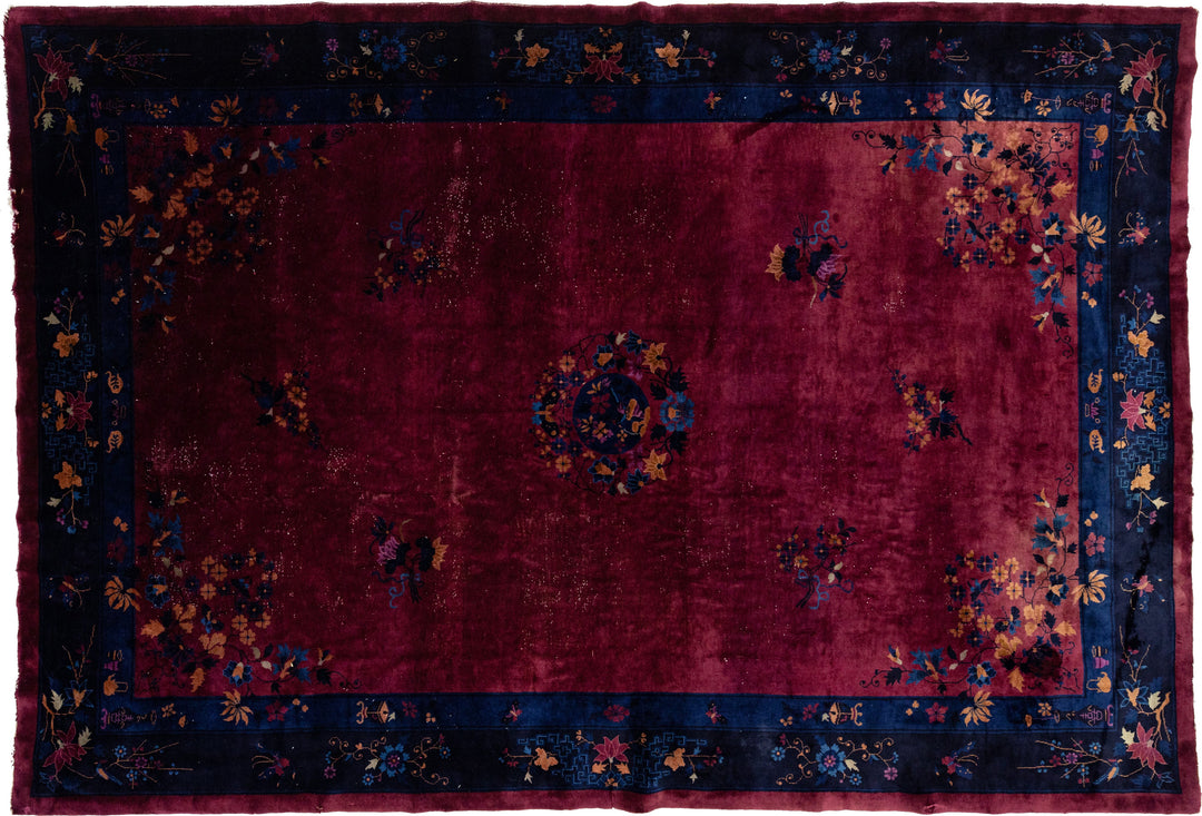 Antique Art Deco Chinese Rug 10 X 15