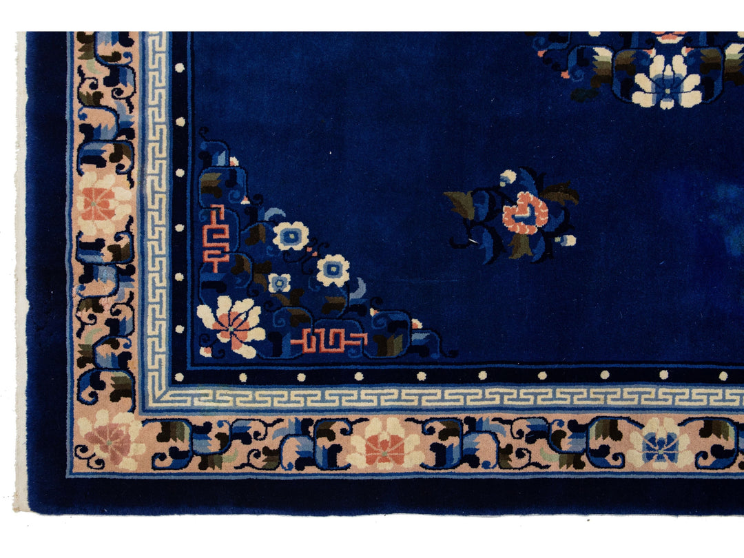 Antique Art Deco Chinese Wool Rug 7 X 7