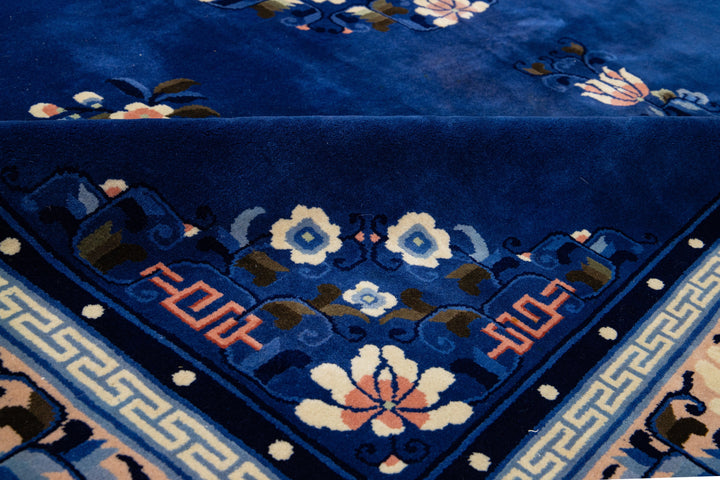 Antique Art Deco Chinese Wool Rug 7 X 7