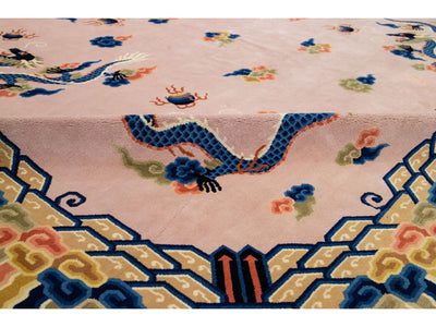 Antique Peking Chinese Wool Rug 9 X 12