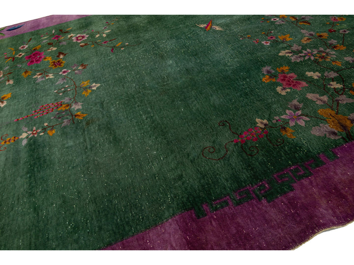 Antique Art Deco Chinese Rug 10 X 13