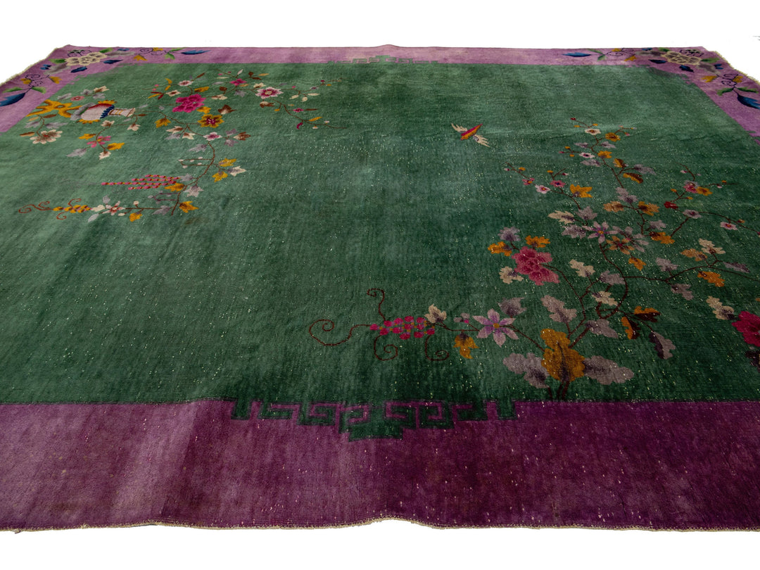 Antique Art Deco Chinese Rug 10 X 13