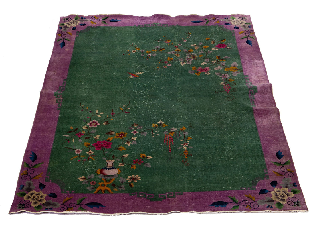 Antique Art Deco Chinese Rug 10 X 13