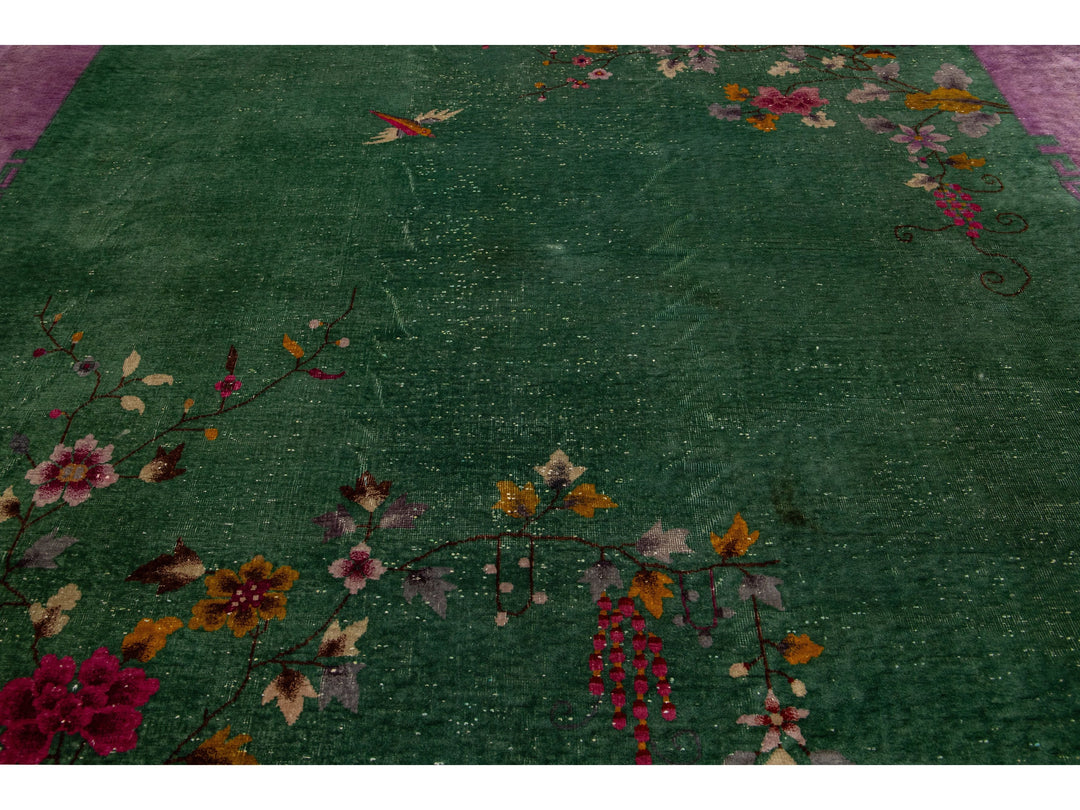 Antique Art Deco Chinese Rug 10 X 13