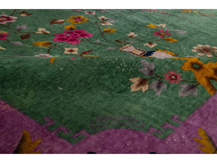 Antique Art Deco Chinese Rug 10 X 13