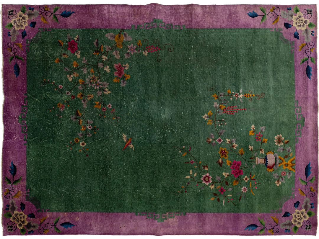 Antique Art Deco Chinese Rug 10 X 13