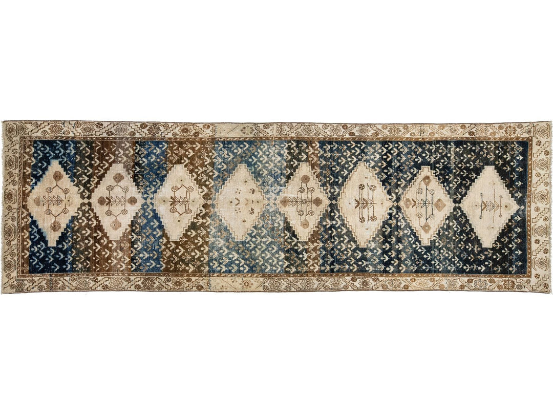 Antique Malayer Wool Runner 4 X 14