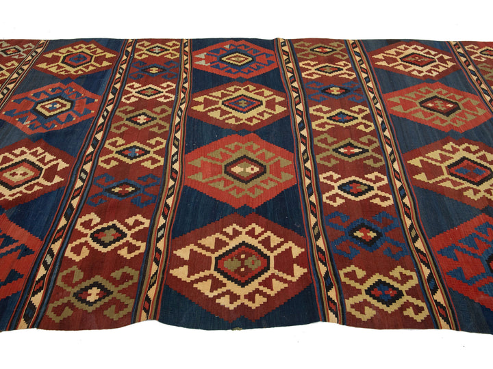 Vintage Turkish Kilim Wool Rug 6 X 10