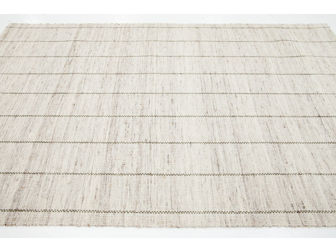 Modern Felted Wool Rug 5 X 8