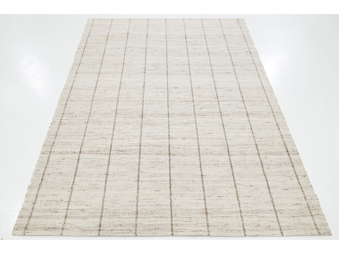 Modern Felted Wool Rug 5 X 8