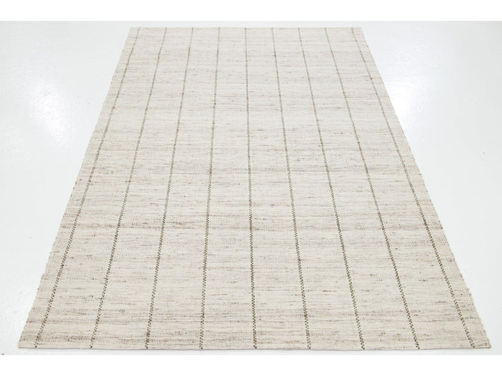 Modern Felted Wool Rug 5 X 8