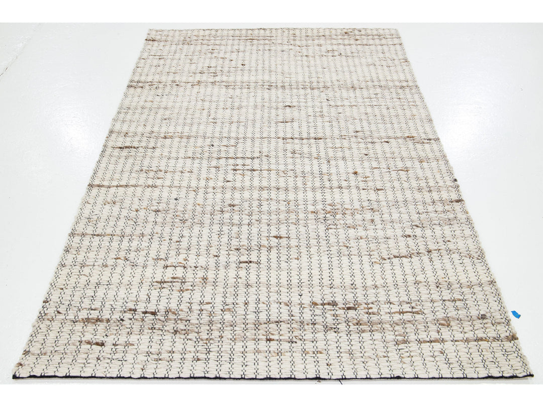 Modern Felted Wool Rug 5 X 8