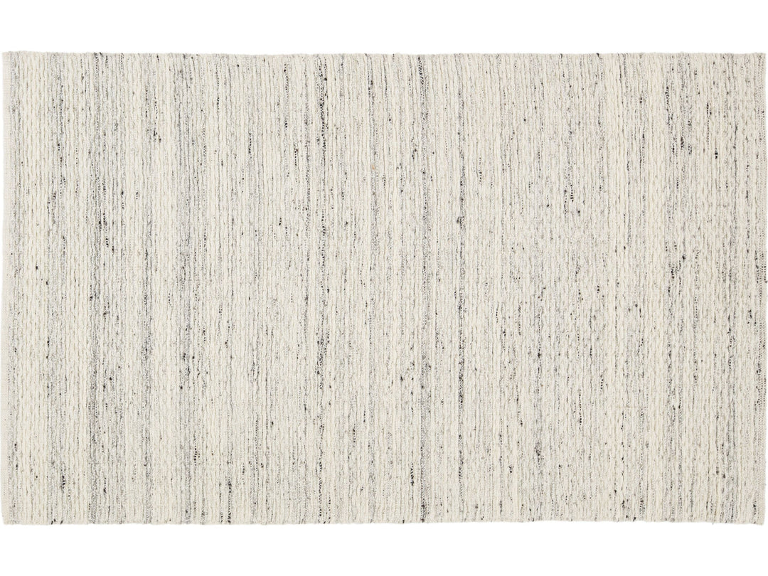 Modern Felted Wool Rug 5 X 8