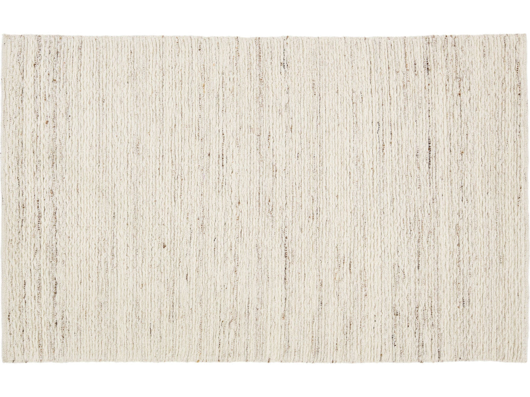 Modern Felted Wool Rug 5 X 8