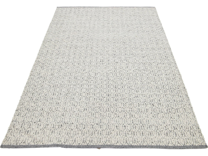 Modern Textured Wool Rug 5 X 8
