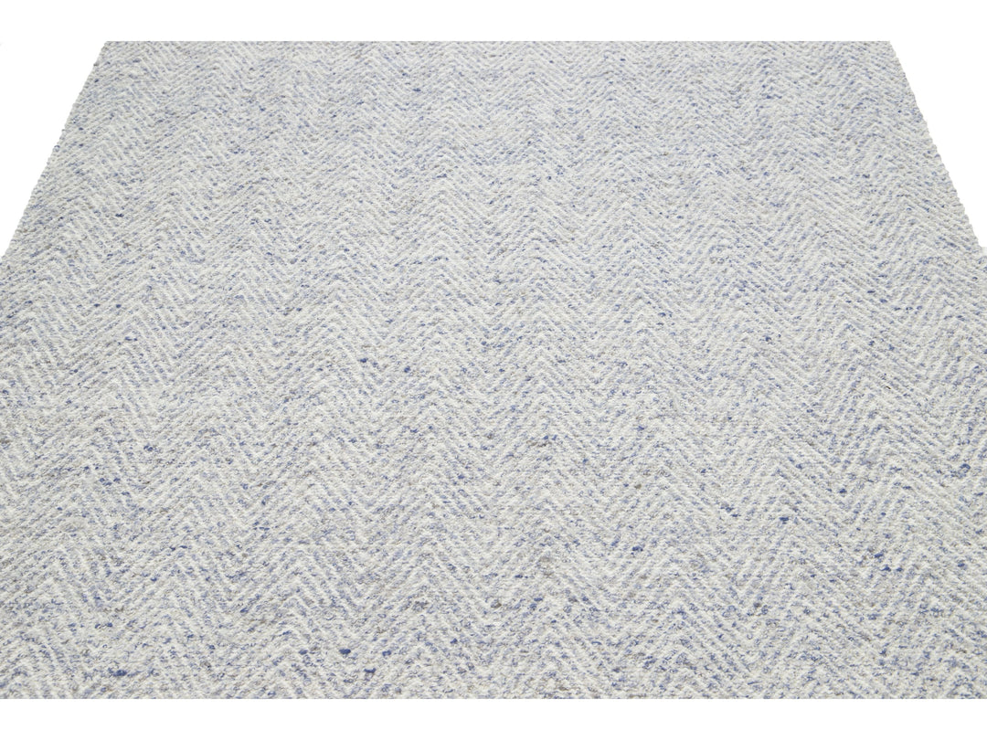 Modern Textured Wool Rug 5 X 8