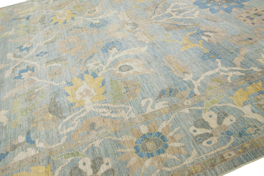 Modern Sultanabad Wool Rug 13 X 15