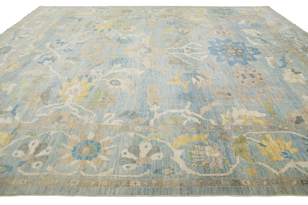 Modern Sultanabad Wool Rug 13 X 15